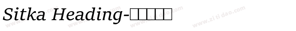 Sitka Heading字体转换